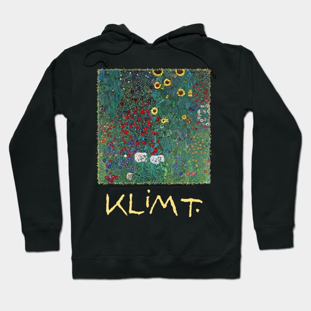 Farmergarden with Sunflower by Gustav Klimt Hoodie by MasterpieceCafe